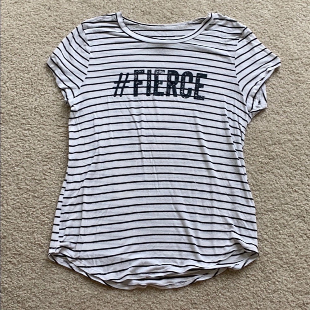 GIRLS STRIPED FIERCE TEE